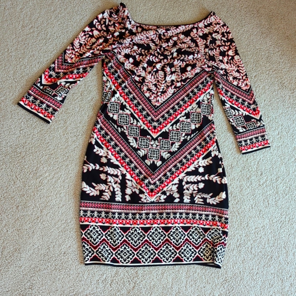 White House Black Market printed dress (size xs)